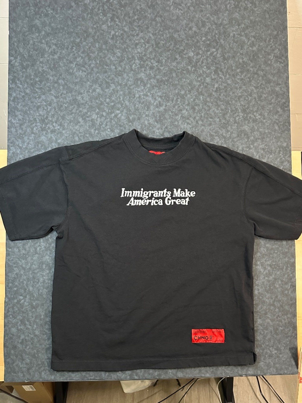 CHNGE Immigrant Make America Great Black T Shirt Size Small